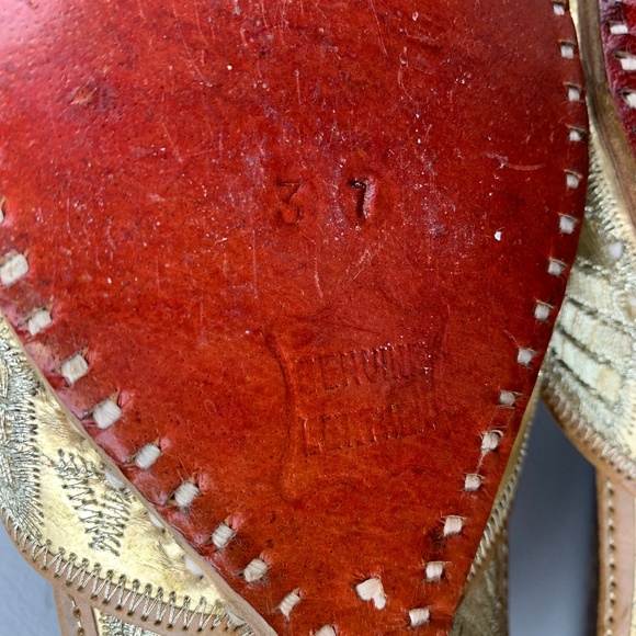 Bespoke Gold Sparkle Leather Slip Ballet Flats 7 - Picture 8 of 8